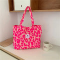 Simple large capacity Oxford cloth women's shoulder bag with a three-dimensional pocket