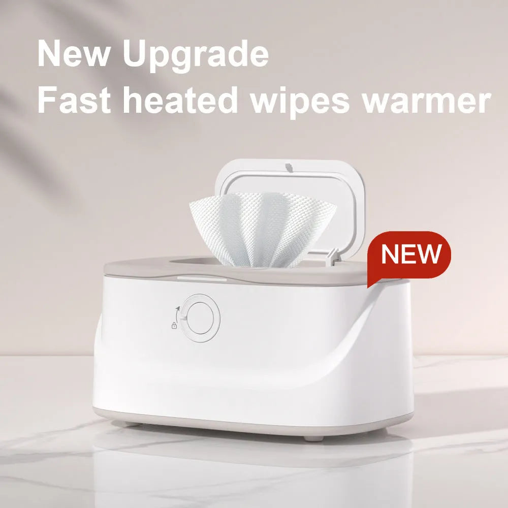 Baby wipe heater night light USB plug-in car constant temperature wipes box in white