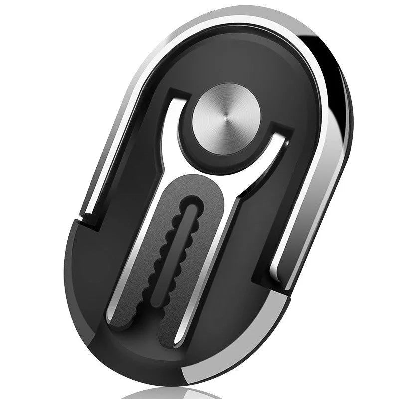 Universal car phone mount bracket with adhesive base and adjustable ring in multiple colour options.
