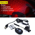 LED USB car atmosphere ambient star DJ light with red colour and USB plug