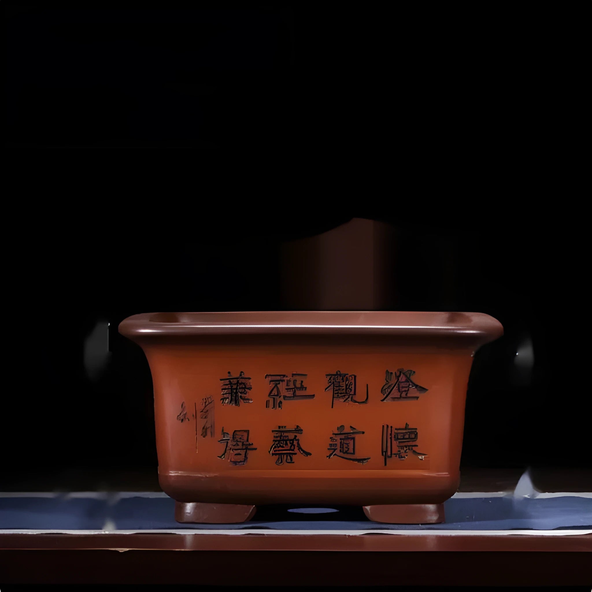 Extra large Chinese style purple clay plant pot for indoor flowers and plants