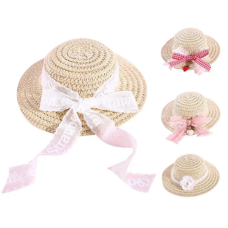 Handmade adjustable bowknot paper hat for dogs or cats in cartoon style