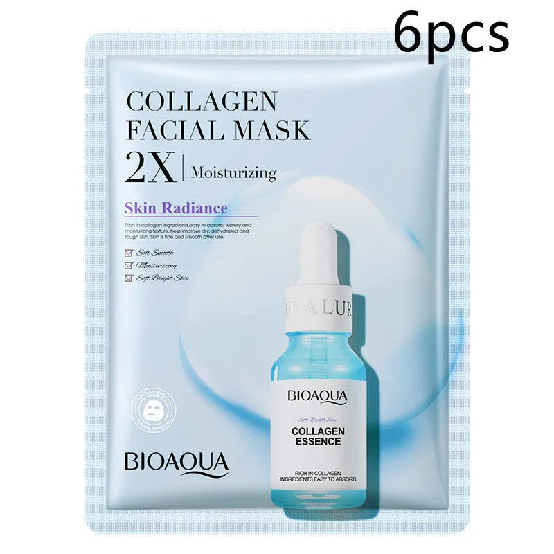 Single pack of a 30g gel facial sheet mask from a range including Collagen, Hyaluronic Acid, Vitamin C and Centella Asiatica variants.