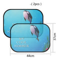Electrostatic car side window sunshade with animal designs in nylon mesh material