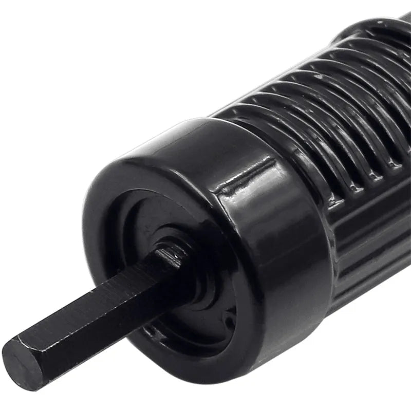 Black metal electric drill rivet gun conversion tool with 173mm alloy steel head and adapter
