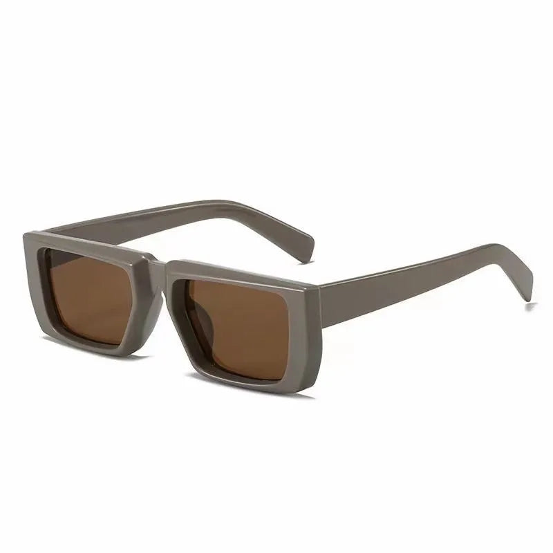 Y2K style sunglasses with UV400 protection in multiple colour combinations including black, grey, and transparent frames