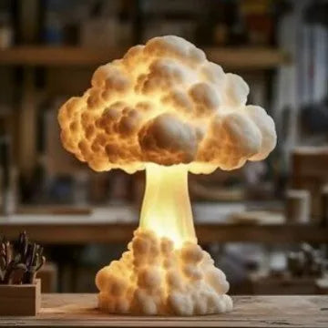 Atomic bomb explosion mushroom cloud shaped decorative table lamp with USB cable