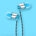 Wired headphones with microphone, 1.2m black cable, 3.5mm plug, and silicone earplugs