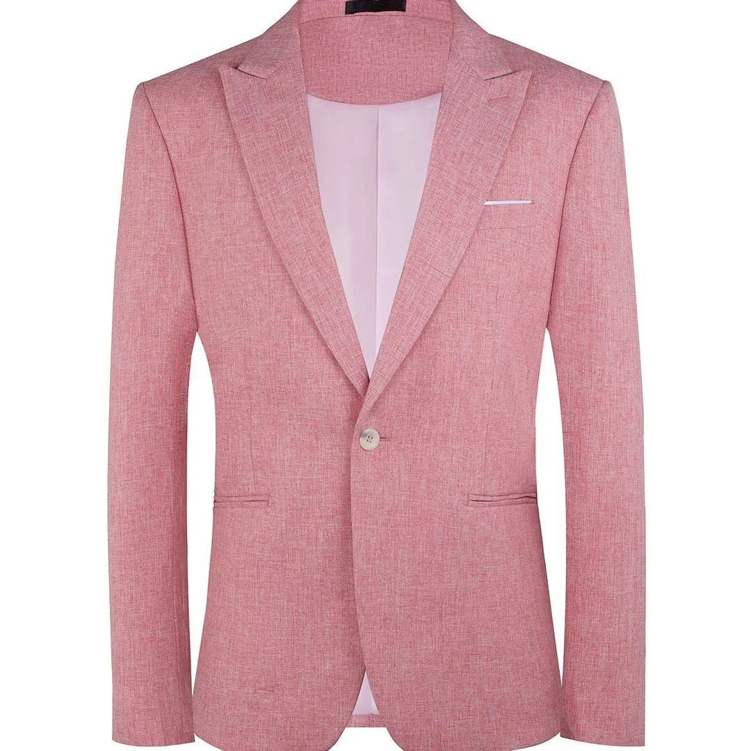 Men's light blue casual western style suit jacket for spring summer wear