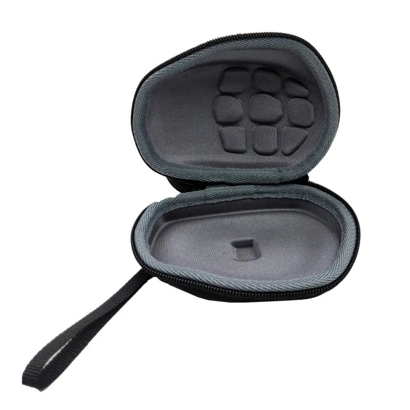 Black nylon 1200D and 6mm EVA mouse storage box with handle, shock-resistant interior