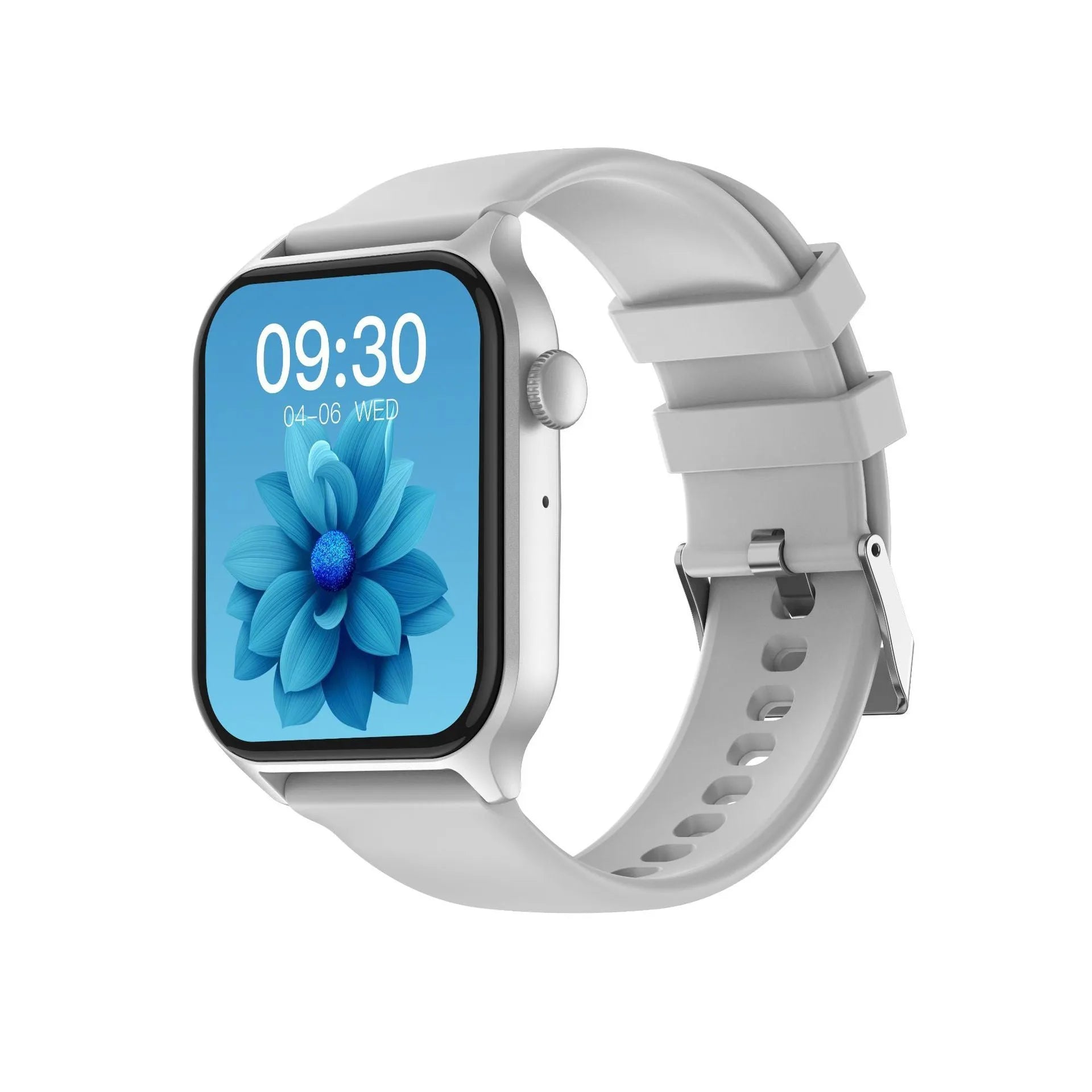 Z145 smart watch with touch screen displaying health stats, shown in a choice of black, grey, gold, silver, and violet colours.