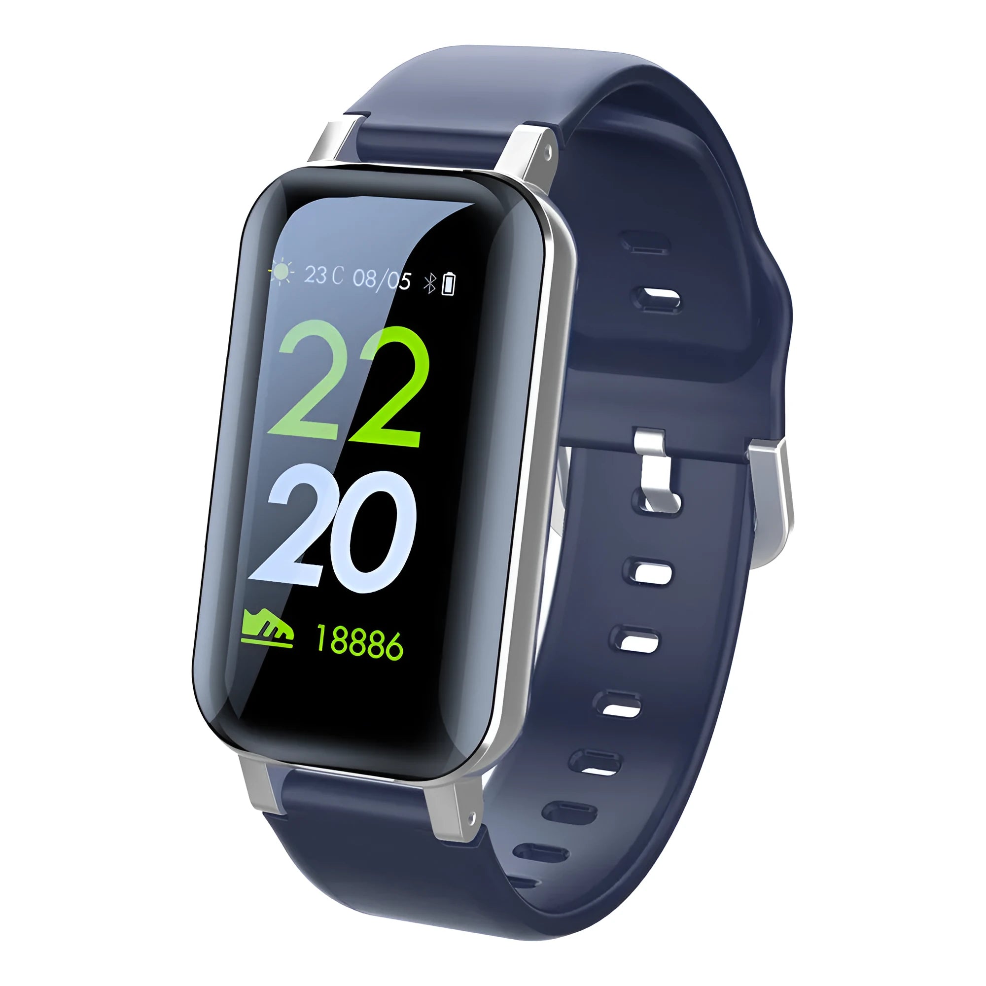 Call Bracelet smart fitness tracker in Black, Blue, and Coffee colours on a wrist
