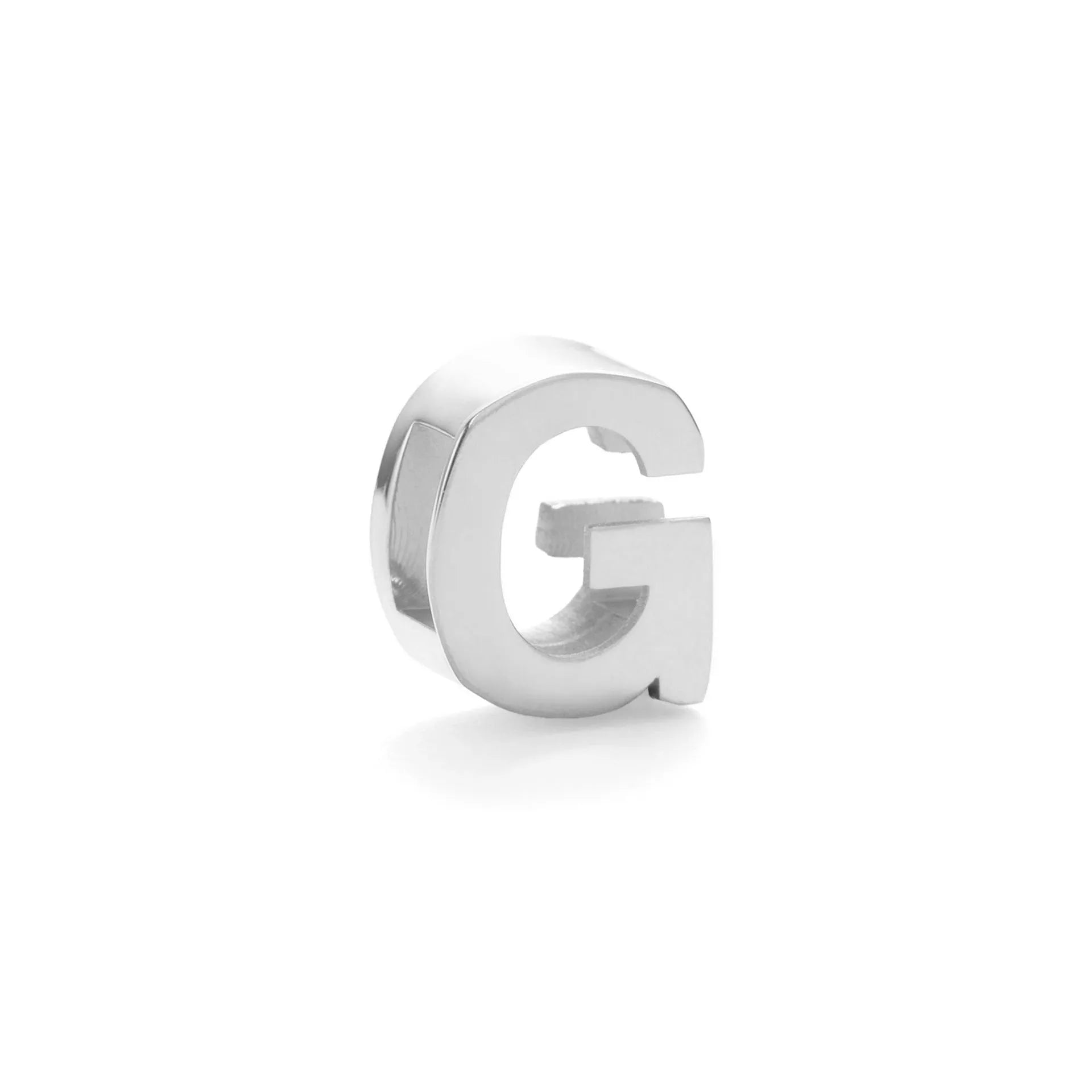 Titanium steel necklace with a single charm showing a number or letter on a 40.5cm gold or silver chain.