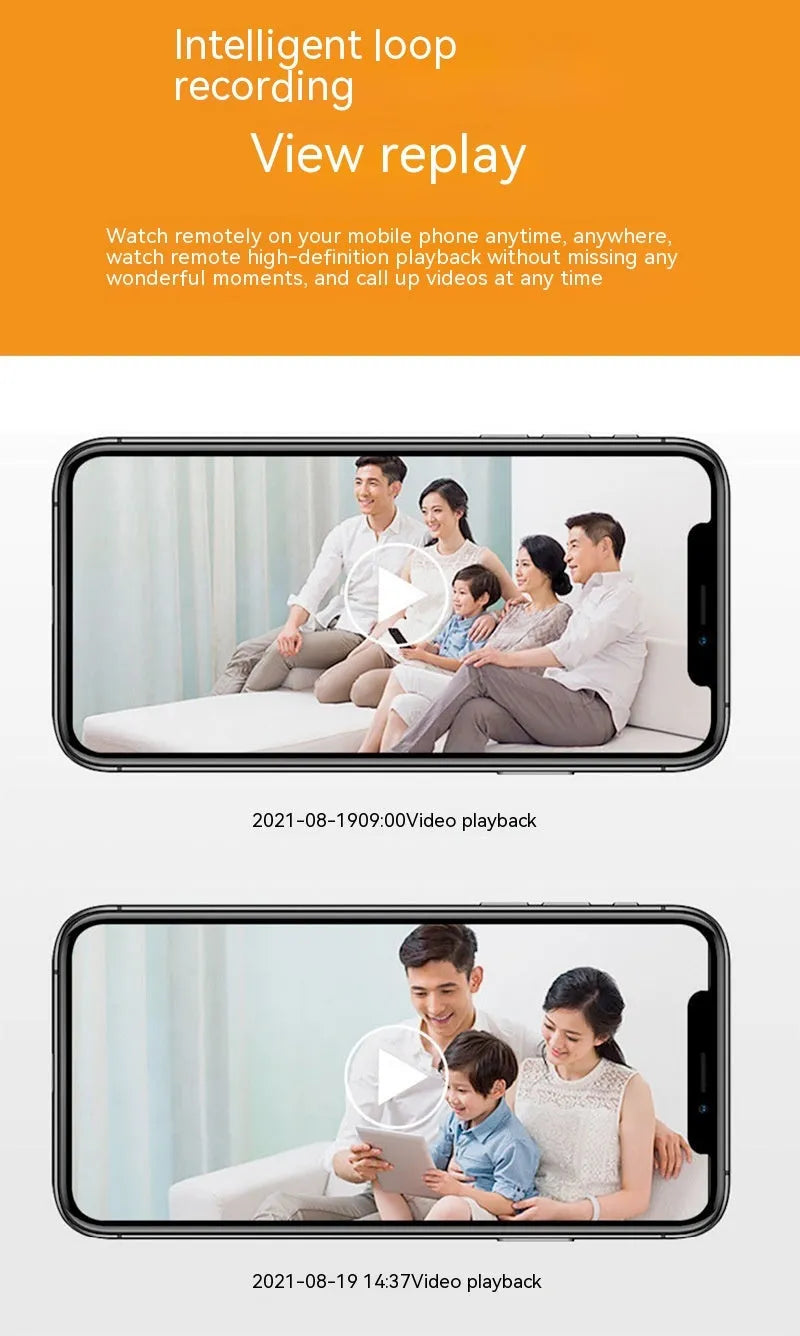 Wireless bulb camera with 1080p lens and metal plastic body for indoor outdoor WiFi security monitoring