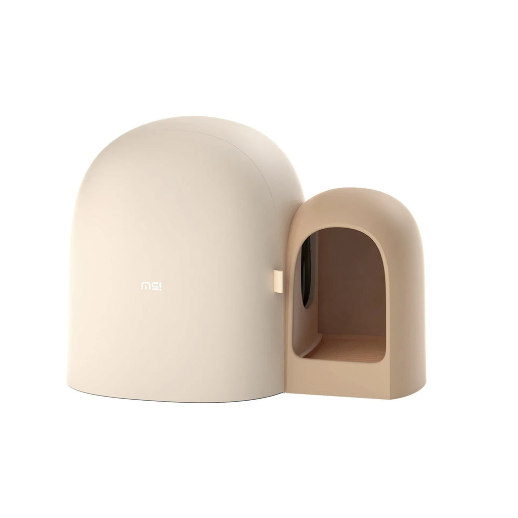 Oversized enclosed cat litter box in ABS plastic measuring 67.7 by 49 by 50 centimetres