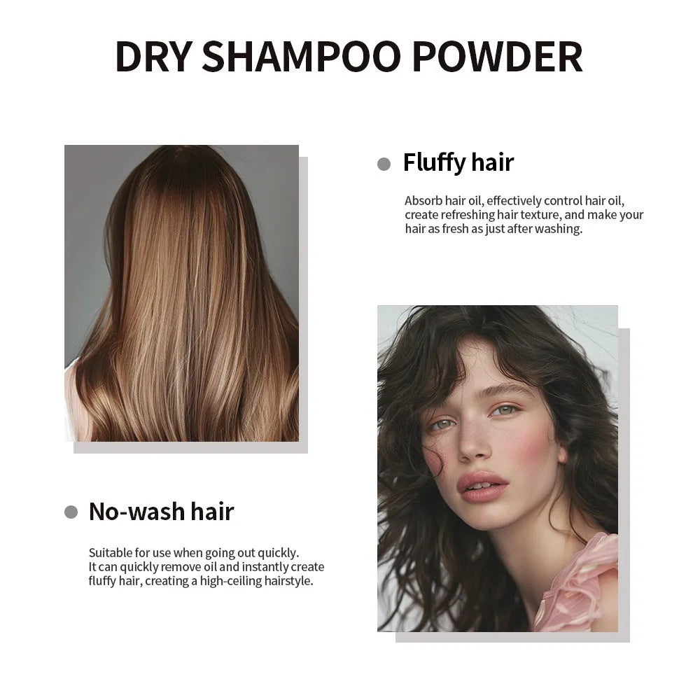 Disposable hair dry cleaning booster powder pack with sponge headband applicator and mirror.