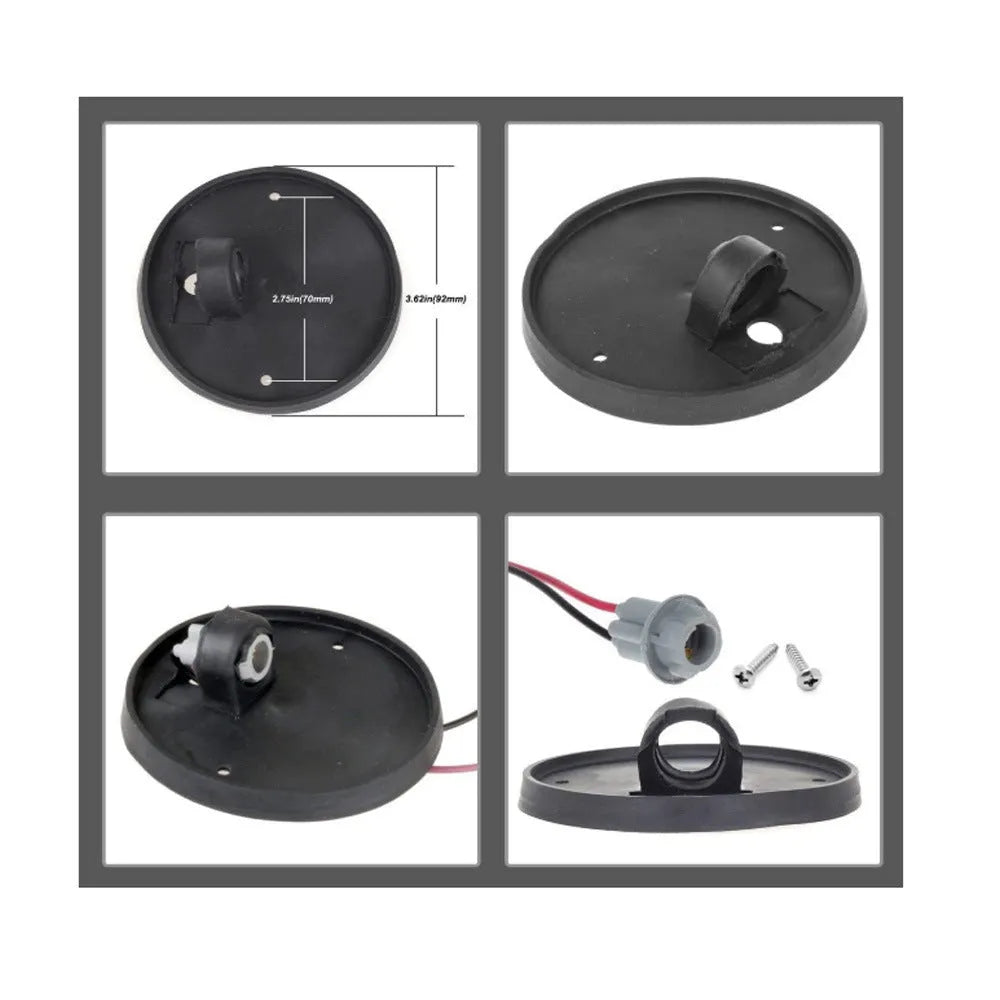 Yellow LED roof cab marker light for vehicles with 83mm diameter and T10 bulbs