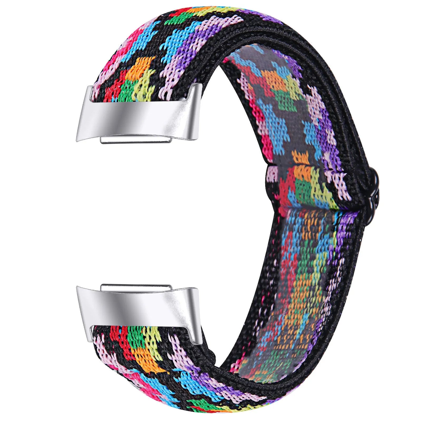Printed elastic watch strap for Fitbit Charge 6 in multiple colour options