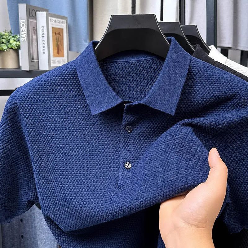 Loose fit pure cotton short sleeve pullover sweater in grey colour showing relaxed style