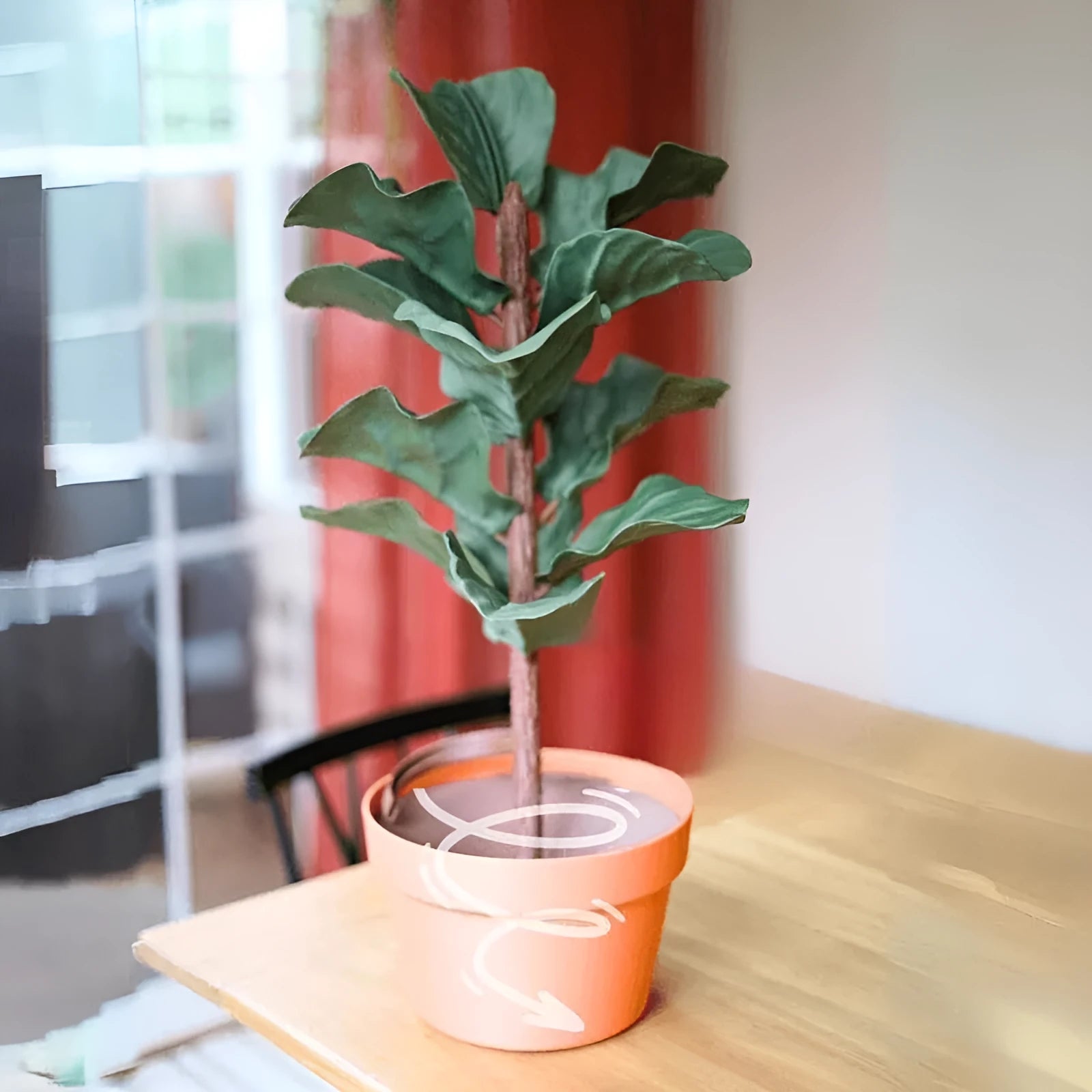 Simulation green plant coin bank money tree in whole tree colour made from 3D-printed PLA