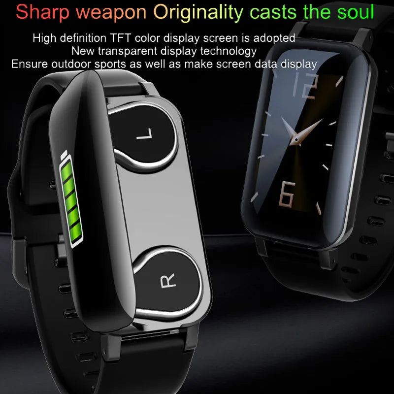 Call Bracelet smart fitness tracker in Black, Blue, and Coffee colours on a wrist