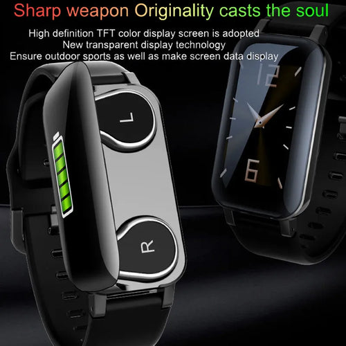 Call Bracelet smart fitness tracker in Black, Blue, and Coffee colours on a wrist