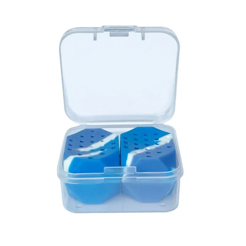 Transparent package containing two camouflage pattern silicone facial muscle fitness balls for jawline exercise