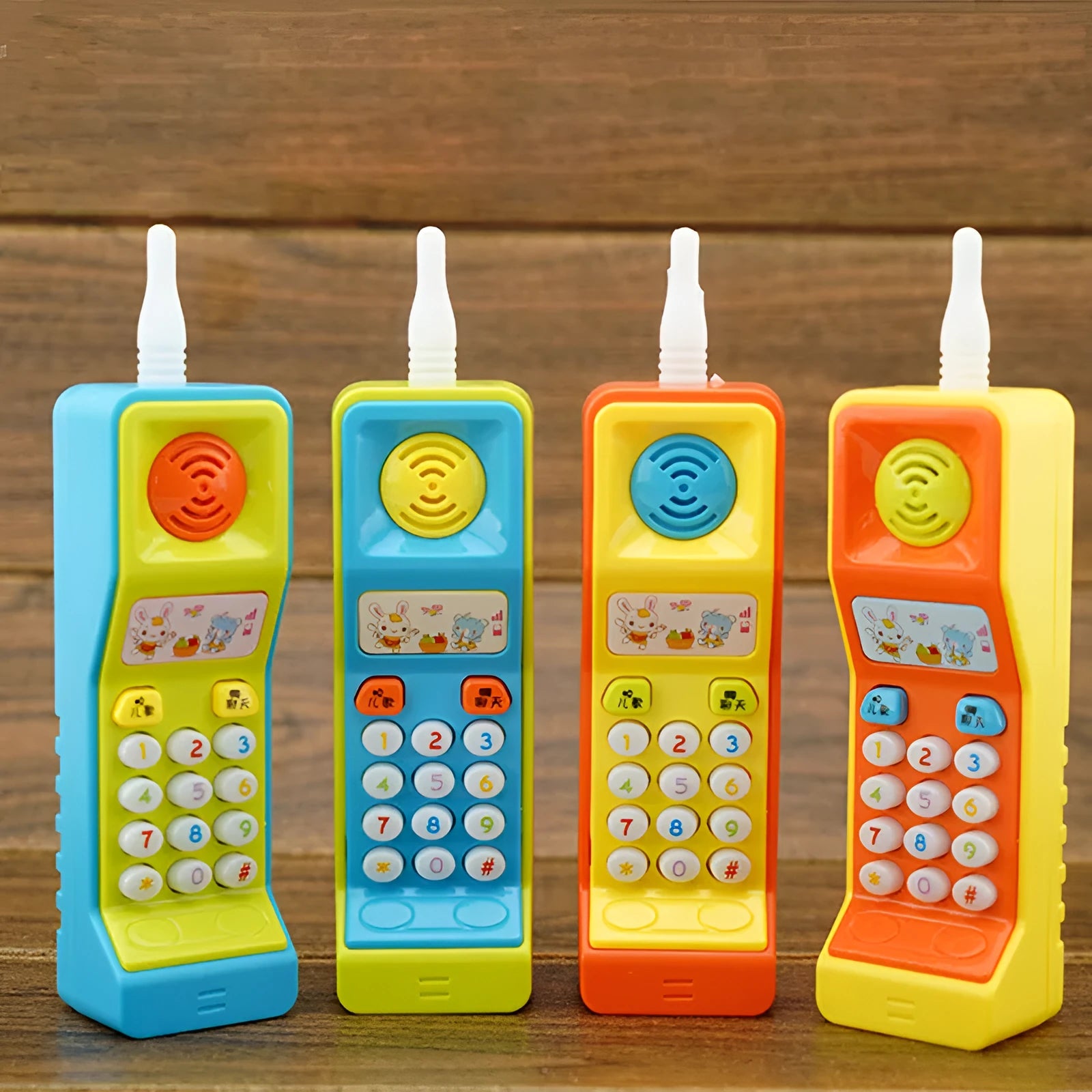 Children's educational electric toy with sound, light, music, and cartoon animal design for age 3