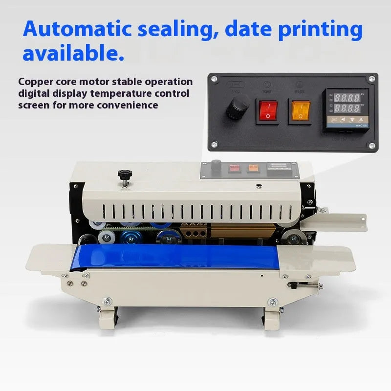 Mini handheld sealing machine with printed date steel seal for plastic bag packaging