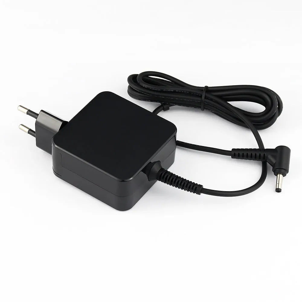 Black Hua 45W laptop power adapter with UK plug and USB-C charging cable