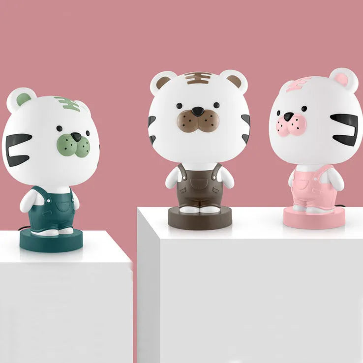 Animal table lamp with cartoon animal shade and LED light source