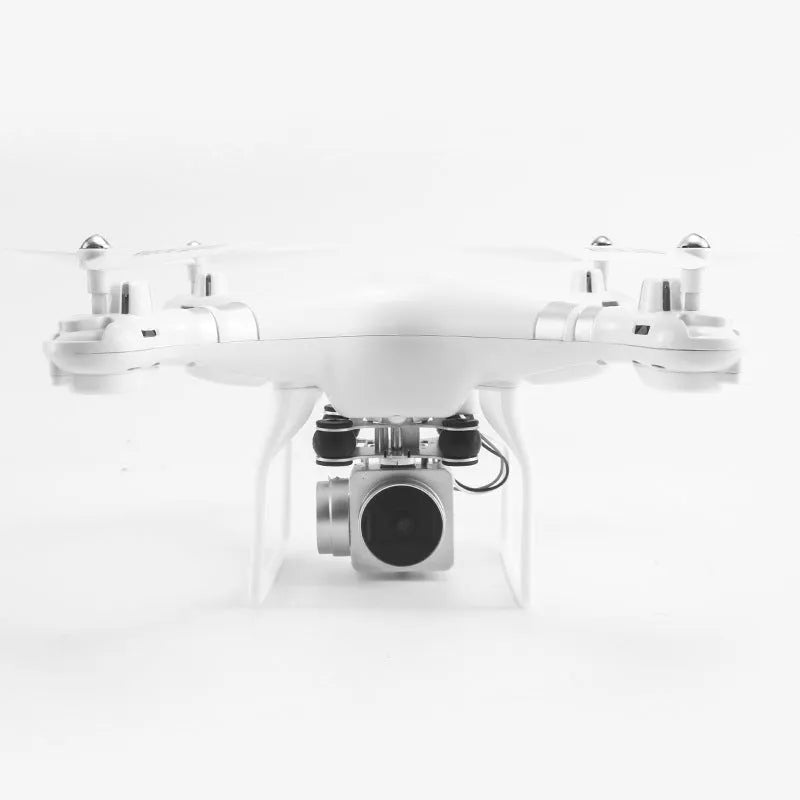 Black HD aerial photography drone with remote control handle, alloy construction, for outdoor flying