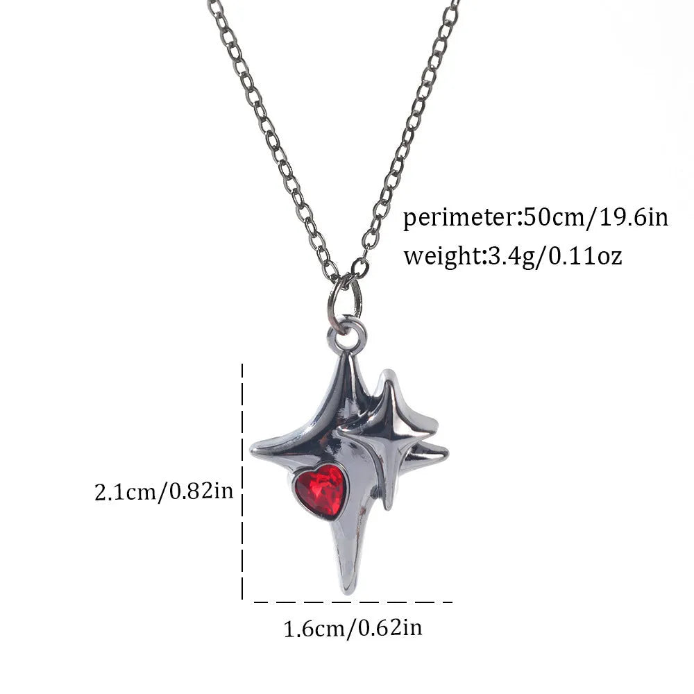 Gothic Halloween necklace with spider and bat alloy pendant on a chain.