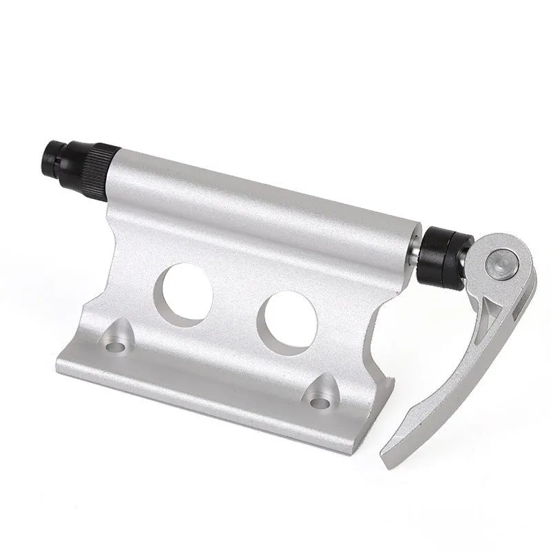 Silver metal bicycle front fork quick release fixing clip for SUV modification transport