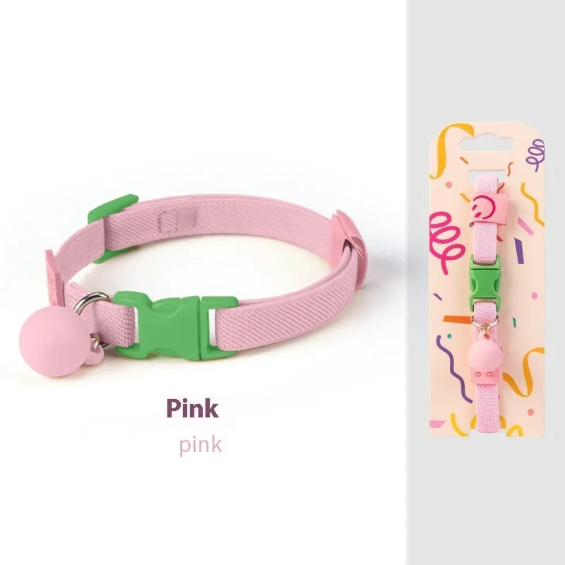 Small dog elastic decoration collar in seven colour options with monochrome pattern