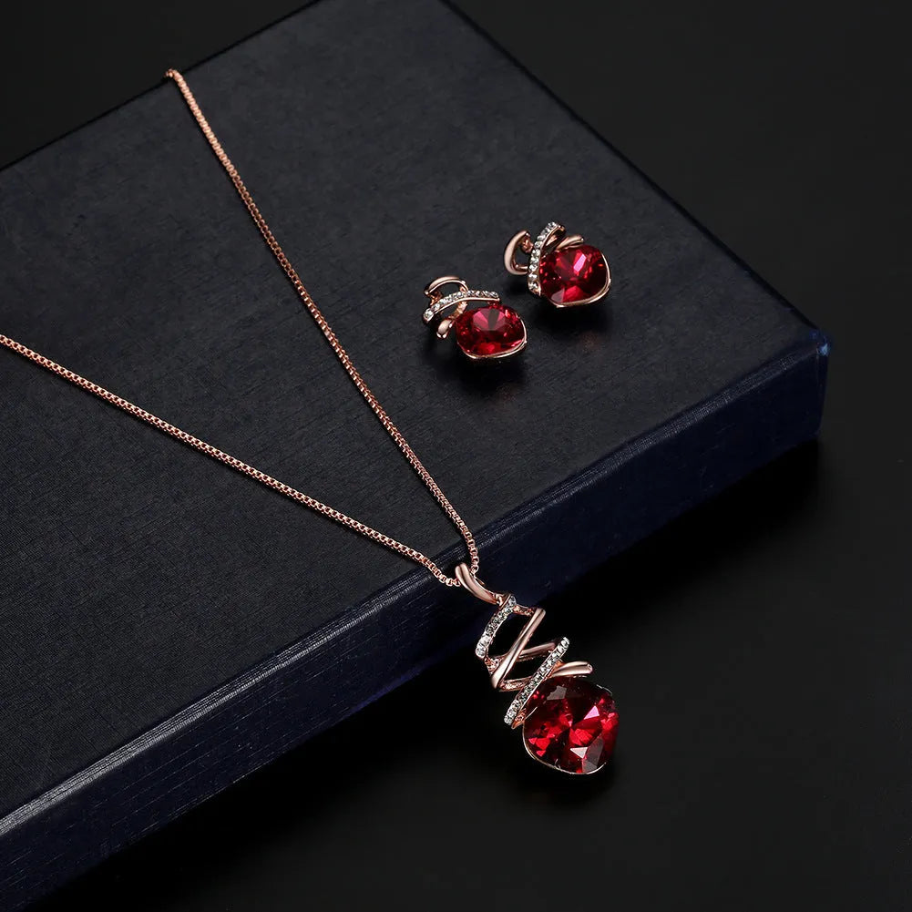 Adjustable alloy bridal jewellery set with necklace and earrings, colour 61172321.