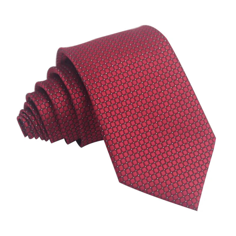 8cm wide polyester jacquard striped business tie in arrow shape for formal office wear