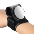 Black nylon bicycle rear-view mirror with adjustable arm for cycling safety