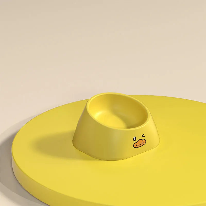 Stainless steel cervical spine cat bowl with 15 degree tilt for pet feeding