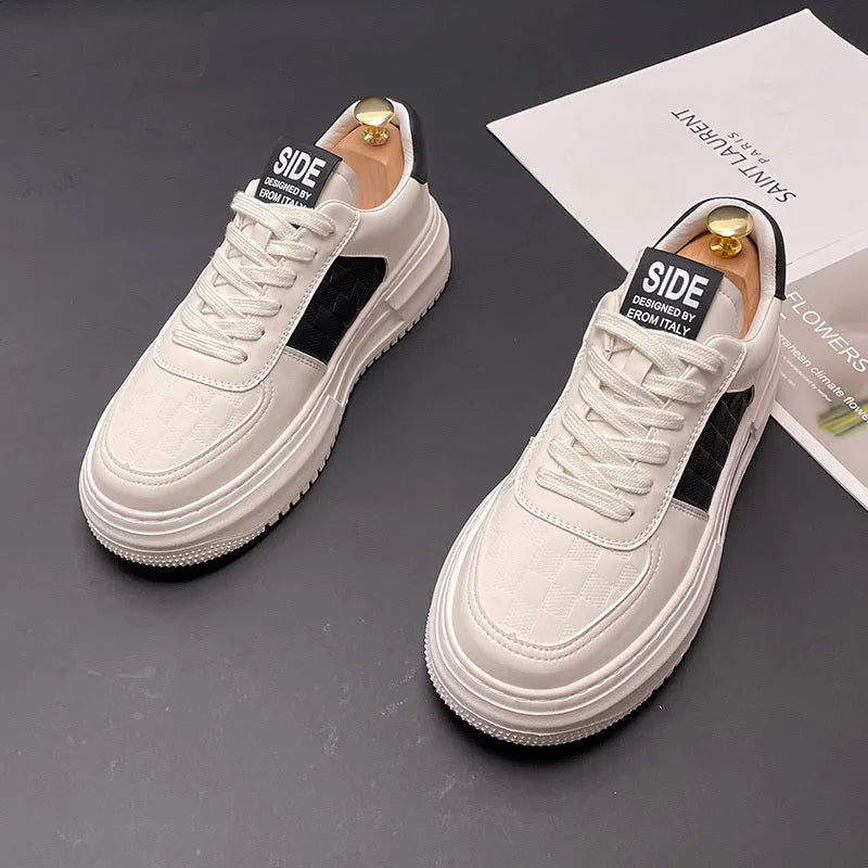 Casual cloth sports shoes with rubber foam soles in white-green and white-black colour options.