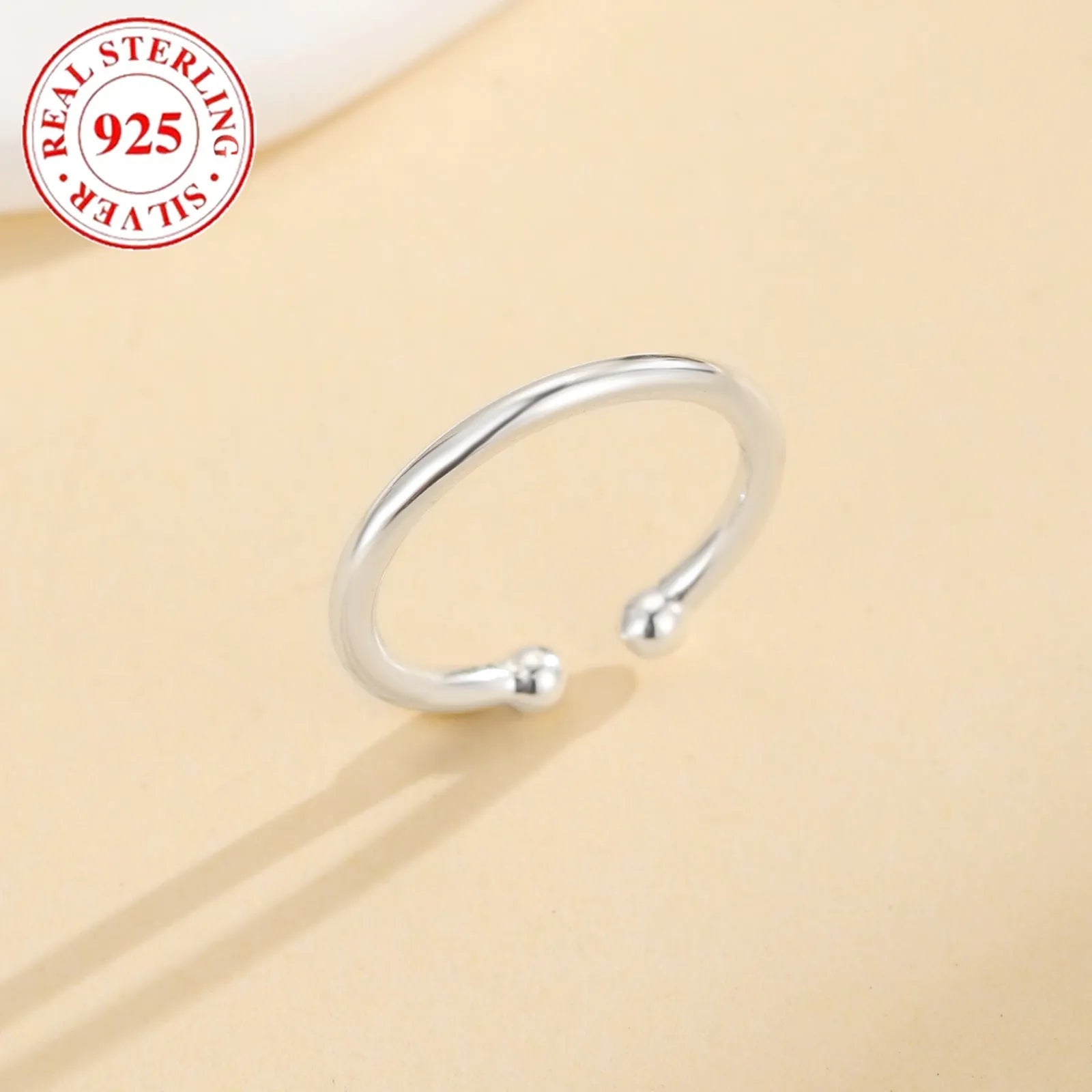925 sterling silver simple toe ring for women with white gold finish F031 adjustable opening