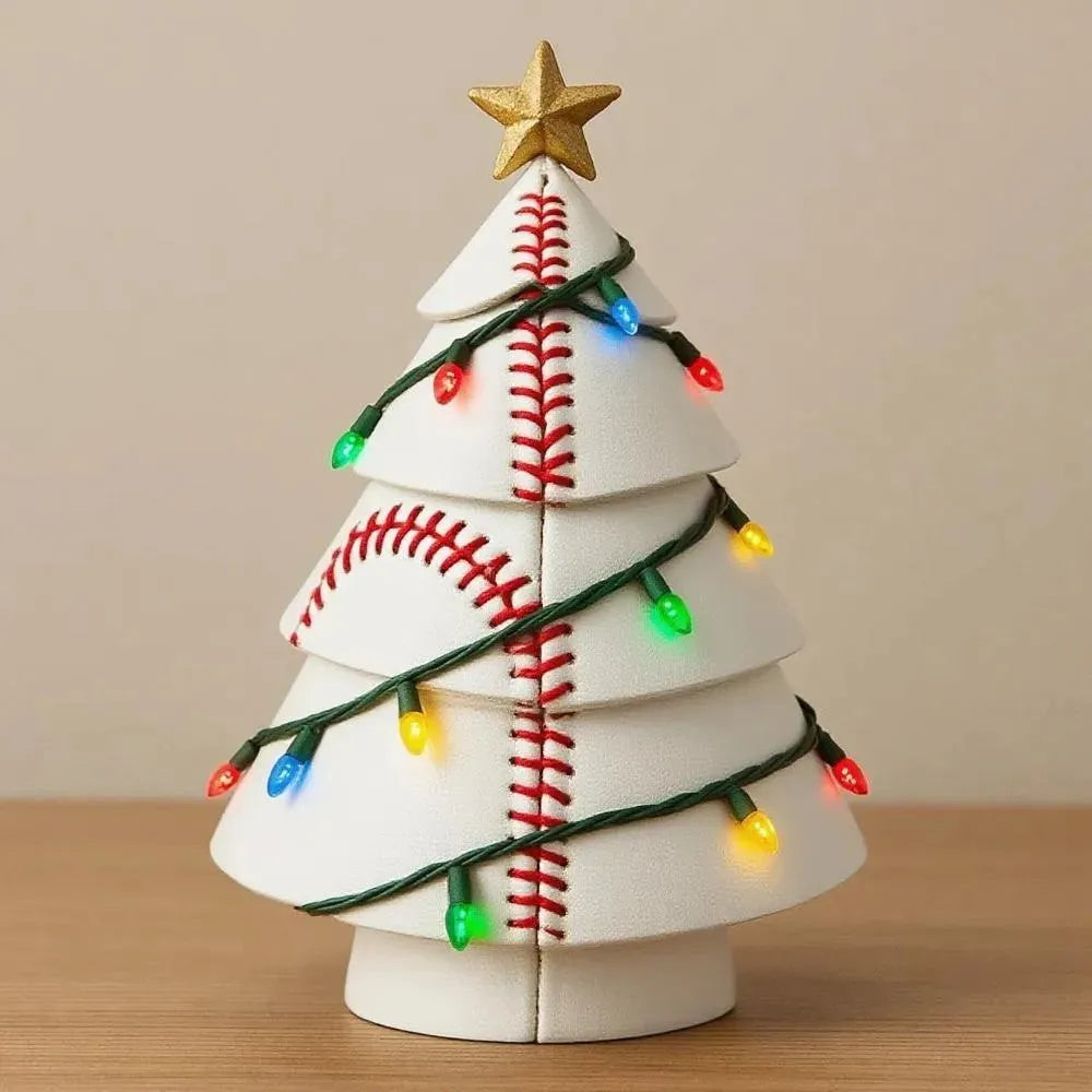 Resin Christmas football tree ornament 15cm in rugby style decoration