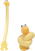 Brown plush dog toy with squeaker and crinkle sounds for small medium large dogs