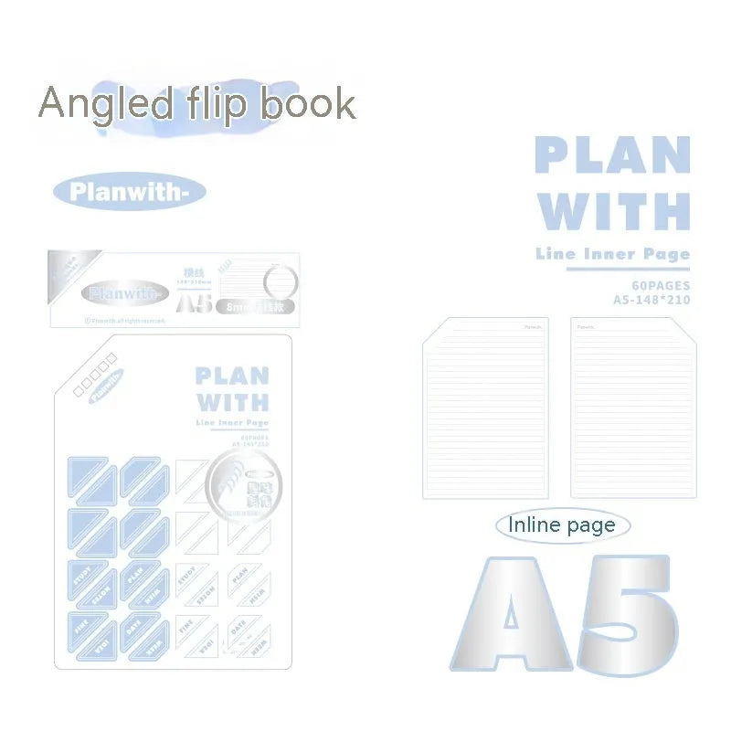Artsy Ins style salt series student draft notebook with 60 sheets in A5 and B5 size options