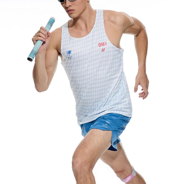 Men's running shorts with laser stitching and stretch fabric for training workouts