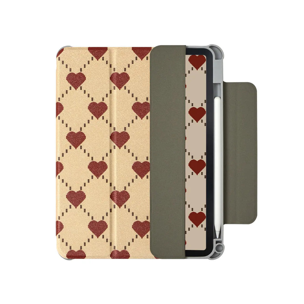 Double-sided magnetic suction flat plate shell for iPad Air 4 and Air 5 tablets in polyurethane