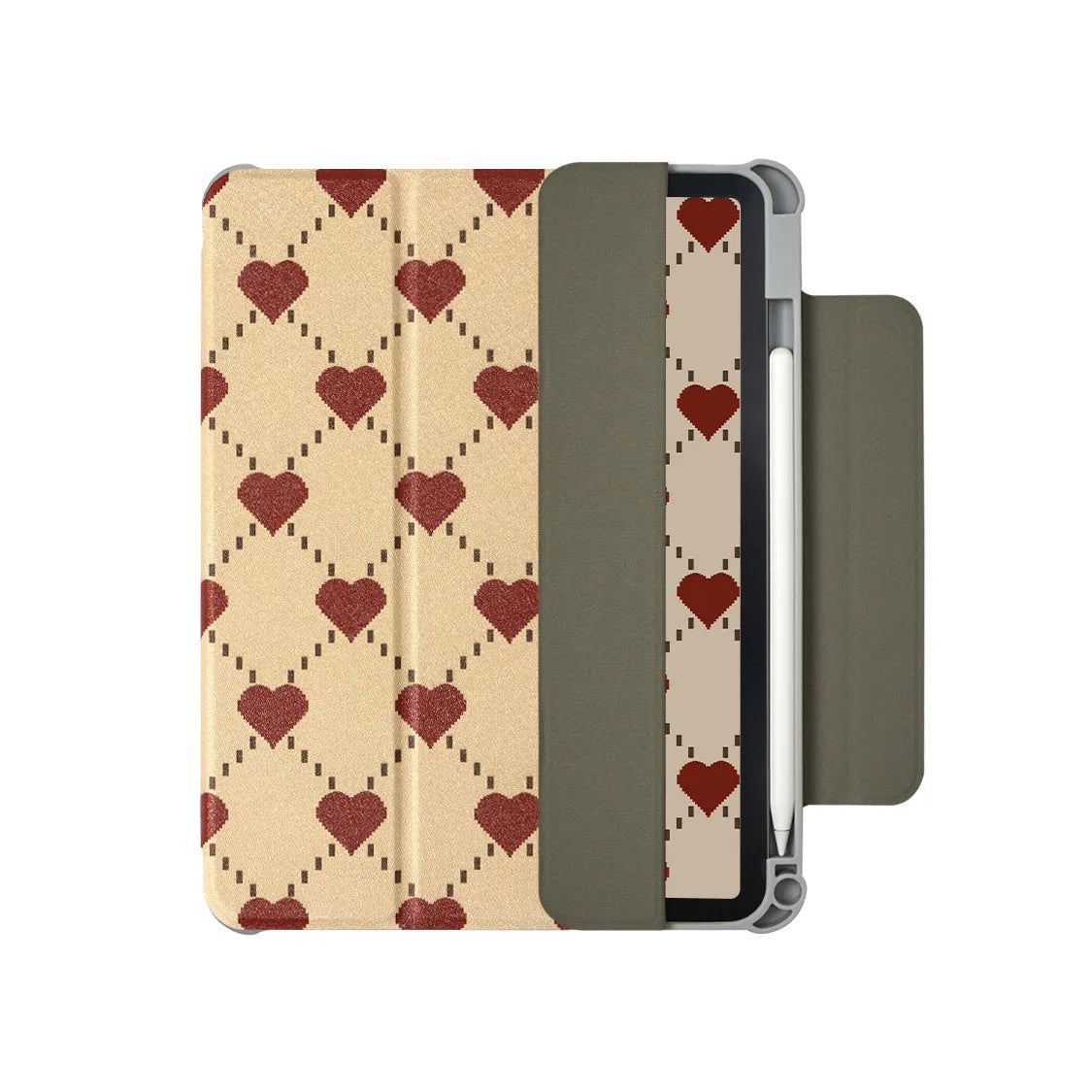 Double-sided magnetic suction flat plate shell for iPad Air 4 and Air 5 tablets in polyurethane