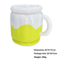 Bright yellow inflatable PVC ice bucket for outdoor parties and camping.