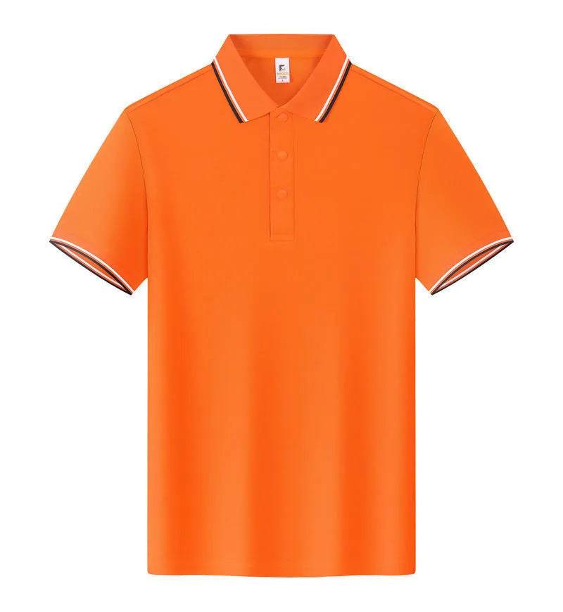 Lapel work short sleeve t-shirt in long-staple cotton, straight fit, white colour option