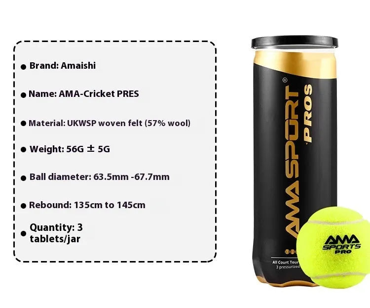 Cage plate tennis training balls in black green and yellow set of 3